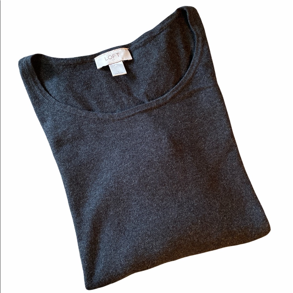 LOFT Grey Cotton Sweater